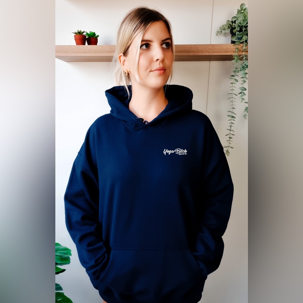 BESTSELLER Yoga Bitch Embrace the Glorious Mantra Hoodie NWT - Picture 4 of 8